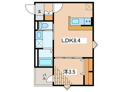 ROBOT HOME 淵野辺(1LDK/1階)の間取り写真