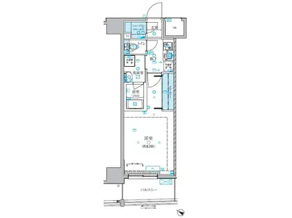 ベルシード横濱大通公園(1K/8階)の間取り写真
