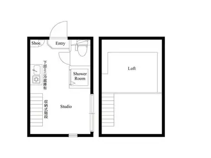 フリングホルニ(ワンルーム/2階)の間取り写真