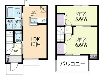 CASA ARIETTAII(2LDK/1階)の間取り写真