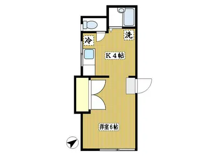 カーサピリカ(1K/2階)の間取り写真