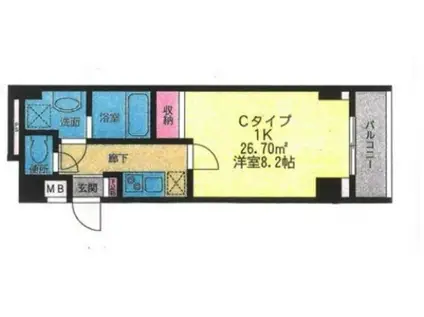 ルフレ桜(1K/3階)の間取り写真