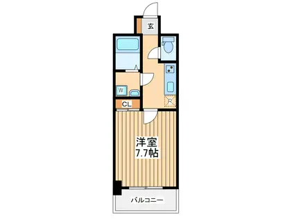エスパシオマチダ(1K/7階)の間取り写真