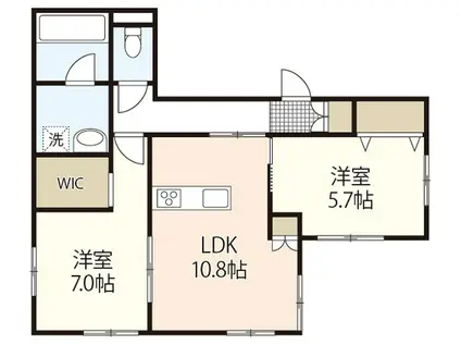 南区東雲1丁目ヘーベルメゾン南棟(2LDK/1階)の間取り写真