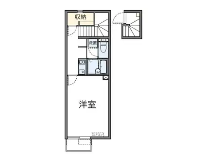 レオネクストグロリアス(1K/2階)の間取り写真