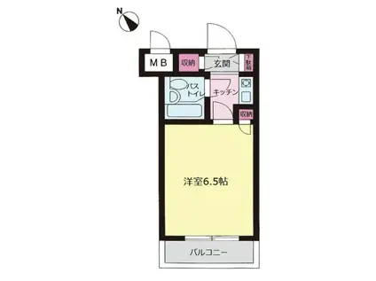 ホーユウコンフォルト大和中央(1K/3階)の間取り写真