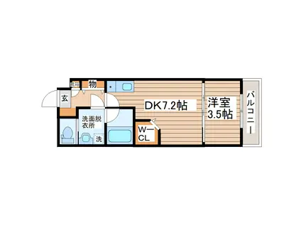 Mステイブル5番館(1DK/2階)の間取り写真