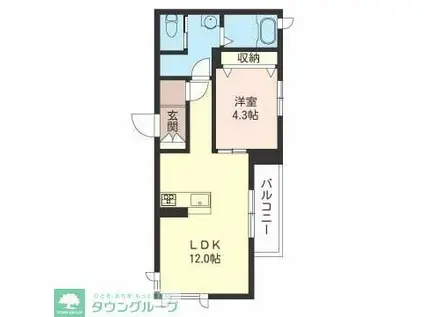 シャーメゾン エクセル(1LDK/3階)の間取り写真