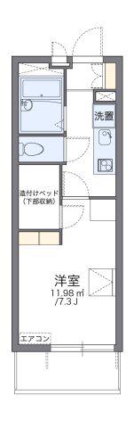 レオパレス鈴風(1K/2階)の間取り写真