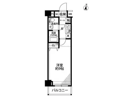 プレール・ドゥーク羽田ウエストII(1K/3階)の間取り写真