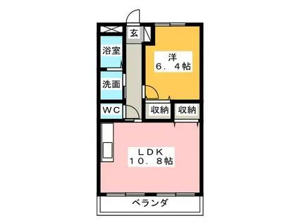 エポックパレス(1LDK/1階)の間取り写真