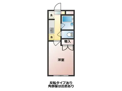 セントラルハイツ黒砂台(1K/2階)の間取り写真