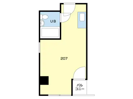 本郷ウッドフィールド(ワンルーム/2階)の間取り写真