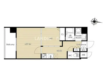 RENOAS HAKATA(1LDK/3階)の間取り写真