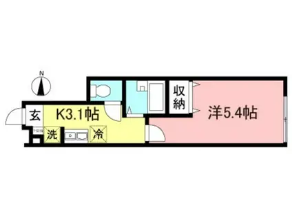 プルミエール大塚(1K/1階)の間取り写真