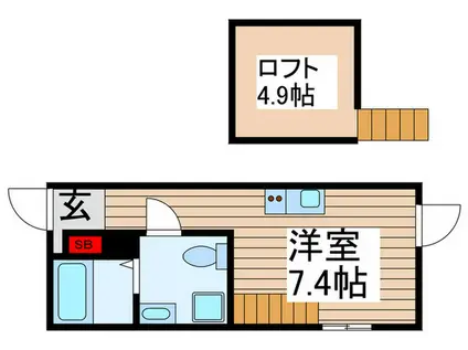 シャルム北千住(ワンルーム/3階)の間取り写真