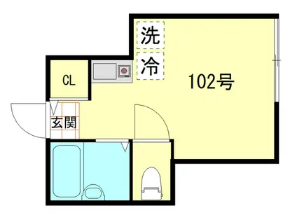 ネオス葛西(ワンルーム/1階)の間取り写真