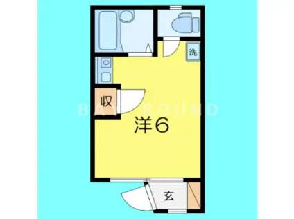 テラスヒダニ(ワンルーム/1階)の間取り写真