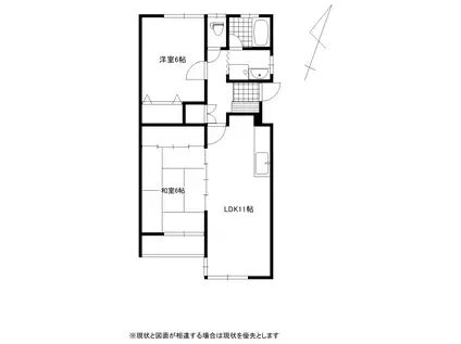 フェストVII(2LDK/1階)の間取り写真