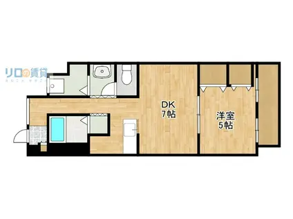 千種ヶ丘グランドハイツ(1DK/4階)の間取り写真