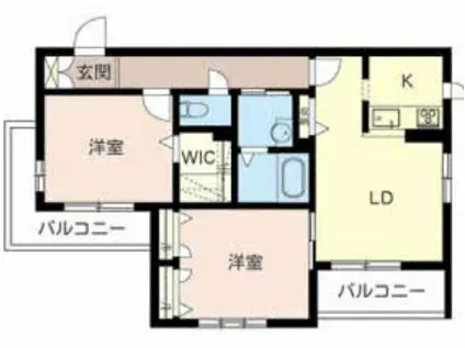 ボー・ジャルダン望(2LDK/3階)の間取り写真