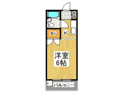 TUハイム(1K/2階)の間取り写真