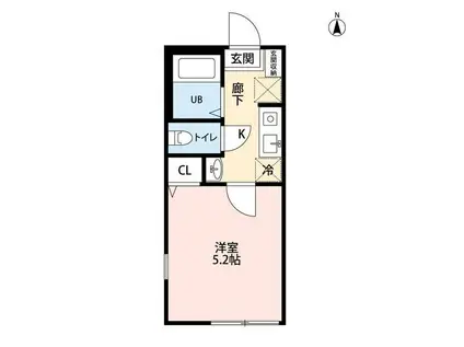 希望ヶ丘サザンプレイス(1K/1階)の間取り写真