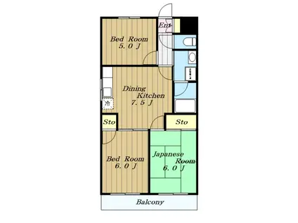 四ツ谷ハイツ(3DK/1階)の間取り写真