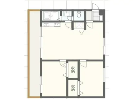 しののめハイツ(2LDK/3階)の間取り写真