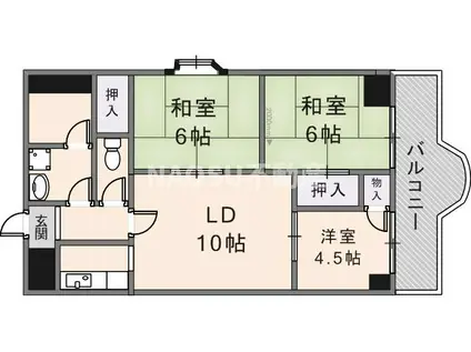 AJ 1ST(3LDK/7階)の間取り写真