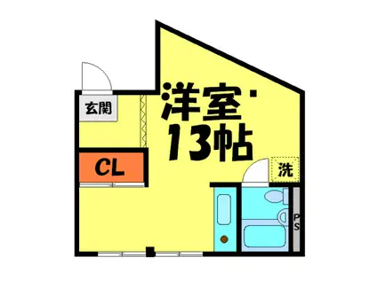 久代ハイツ(1K/1階)の間取り写真