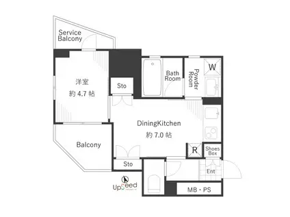 レ・ジェイド松戸(1DK/1階)の間取り写真