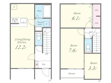 MIAOUBLE(3LDK/1階)の間取り写真