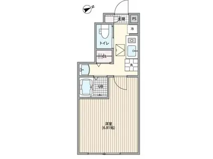 ミハス吉祥寺本町(1K/1階)の間取り写真