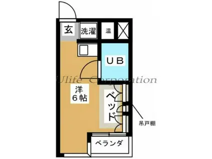 ビラキャスケード(ワンルーム/3階)の間取り写真