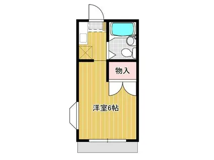 シャインハピネス(1K/1階)の間取り写真