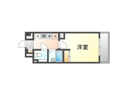 レオネクスト那覇西高校前(1K/3階)の間取り写真