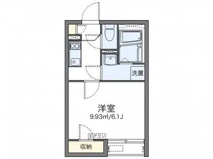 レオネクストグリーンヒルズ(1K/1階)の間取り写真