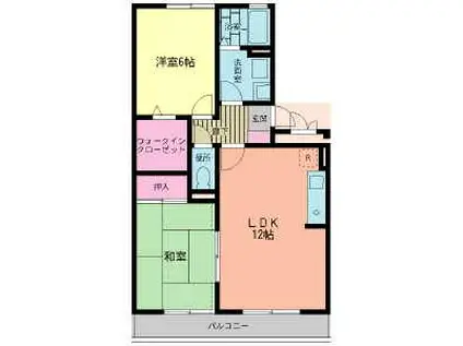 レジデンス海老名B(2LDK/3階)の間取り写真