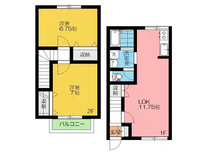エクセル(2LDK/1階)の間取り写真