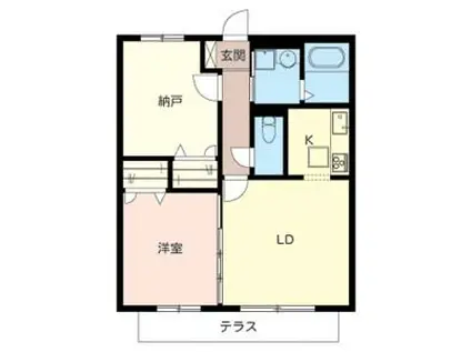 グロリオーサ(1SLDK/1階)の間取り写真