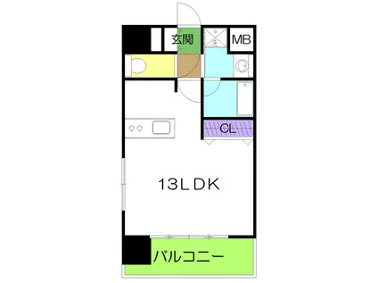 CALM.ESII(ワンルーム/4階)の間取り写真