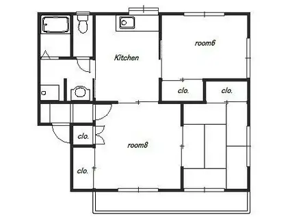 ブリリアント・ハイツ(2LDK/2階)の間取り写真