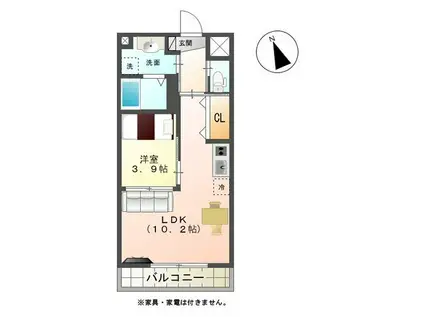 パークヒルズ榴ヶ岡(1LDK/3階)の間取り写真