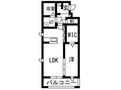 LUXE DE MINE(1LDK/3階)の間取り写真