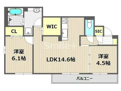 アルカンシエル SAYA(2LDK/1階)の間取り写真
