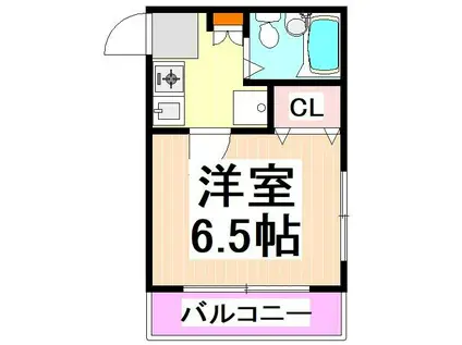 パークサイドヒルズ(1K/2階)の間取り写真