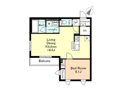 REGALO DI ANTENATO(1LDK/3階)の間取り写真