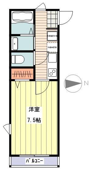 ラフィネ桜上水(1K/3階)の間取り写真