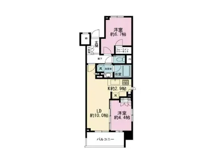 ザ・パークハウスアーバンス渋谷(2LDK/11階)の間取り写真